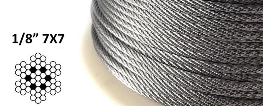 7x7 Stainless Steel Wire Rope ( AISI 304, 316)